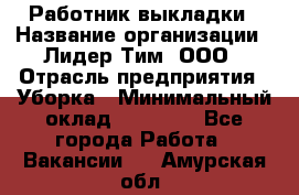 Работник выкладки › Название организации ­ Лидер Тим, ООО › Отрасль предприятия ­ Уборка › Минимальный оклад ­ 28 000 - Все города Работа » Вакансии   . Амурская обл.